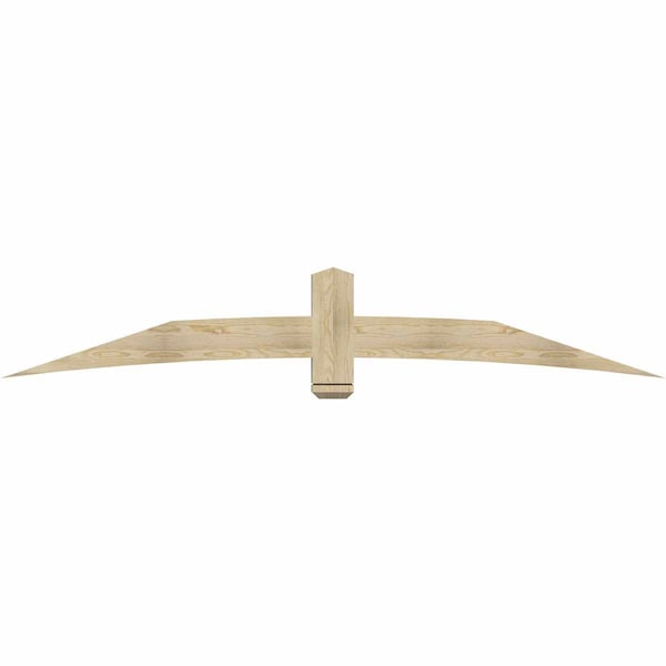 Ekena Millwork Bellingham Rough Sawn Timber Gable Bracket, Douglas Fir, 96"W x 16"H x 4"D x 6"F, 4/12 Pitch GBW096X16X0406BEL00RDF - main